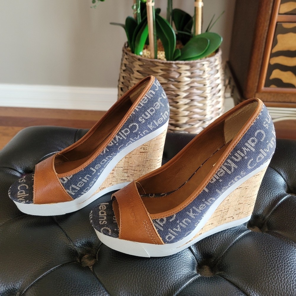 Calvin Klein Jeans Platform Wedges Sandals